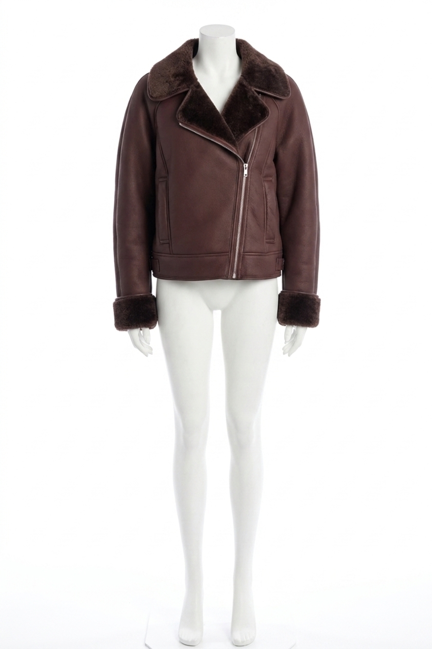 NEW Z SUPPLY locklin sherpa bomber-style jacket in brown